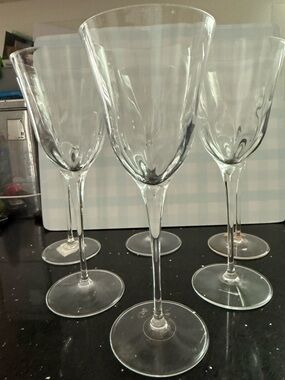 Set of 6 Vietri Optical Italian Wine Glasses
